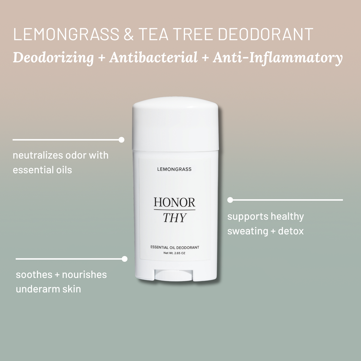 Lemongrass and Tea Tree Deodorant