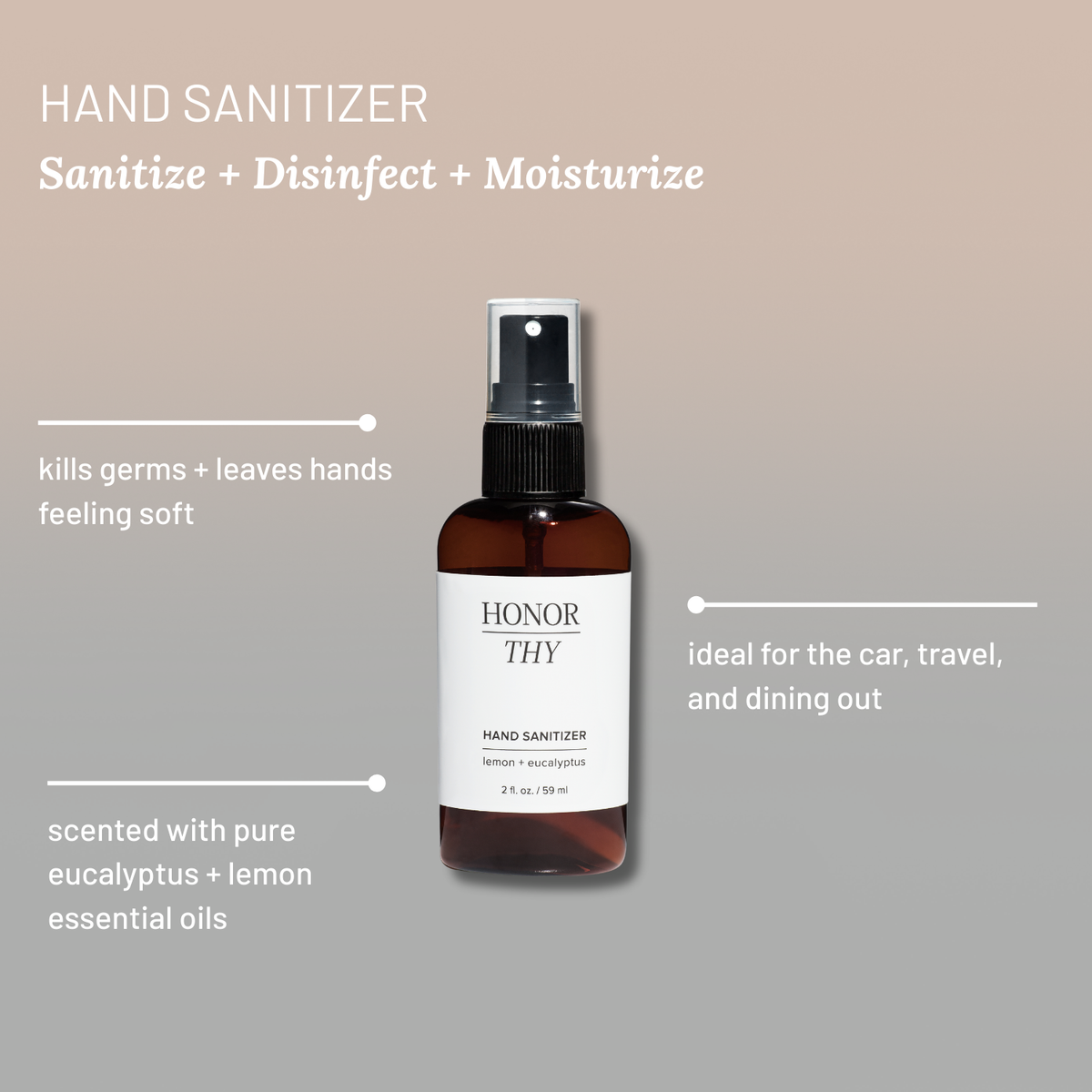 Hand Sanitizer: Moisturizing with Essential Oils