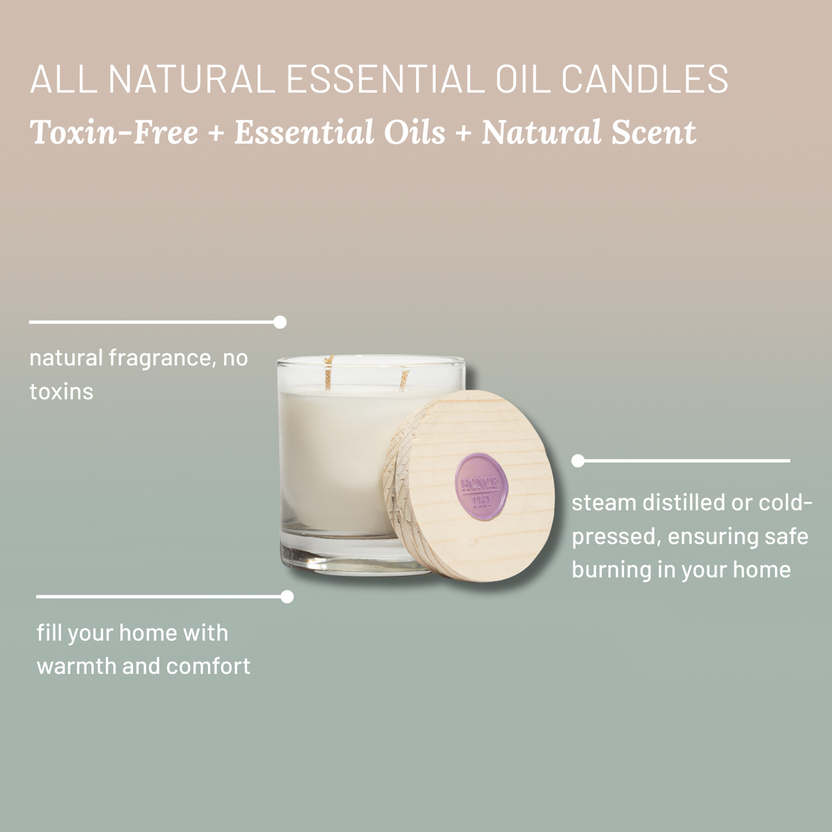 All-Natural Essential Oil Candles (Multiple Scents)