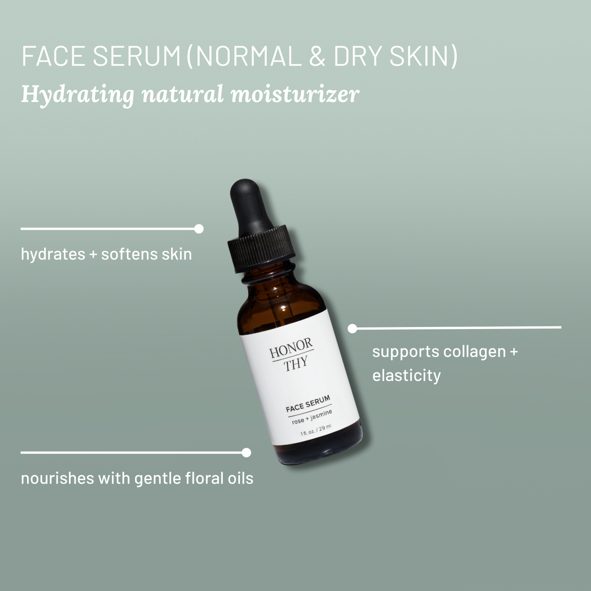 Face Serum (Normal & Dry Skin): Hydrating Natural Moisturizer with Essential Oils