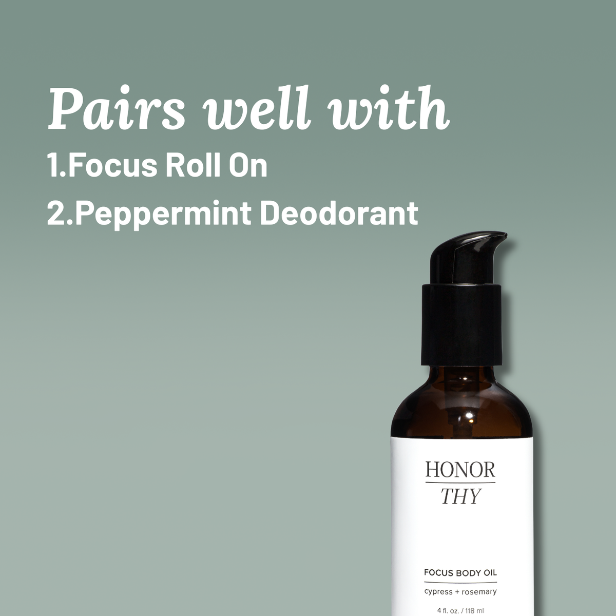 Focusing and Uplifting Body Oil: Rosemary, Lemongrass, Peppermint, Cypress