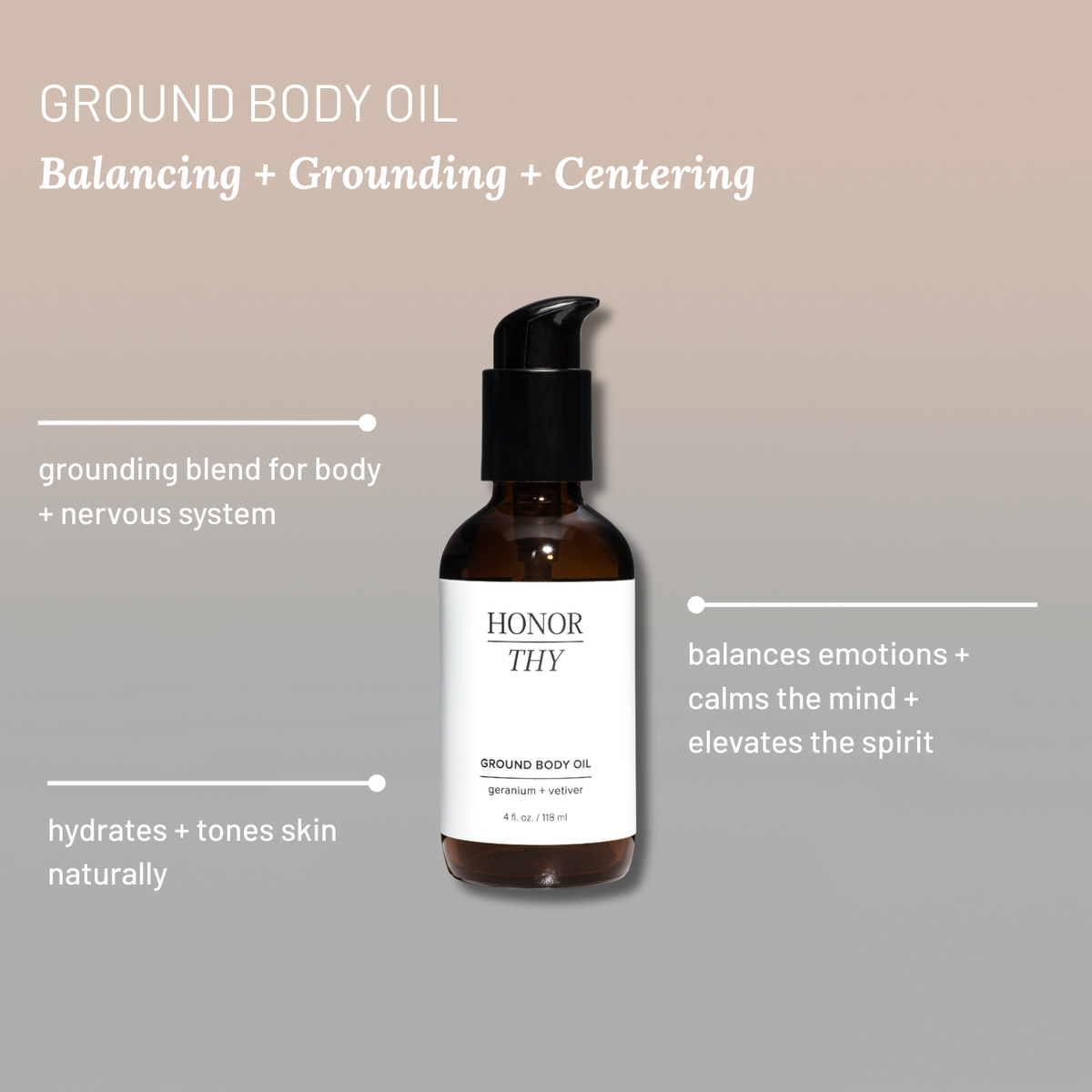 Grounding and Balancing Body Oil: Frankincense, Vetiver, Geranium, Grapefruit