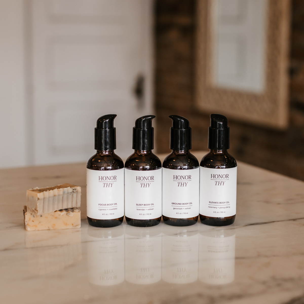 Grounding and Balancing Body Oil: Frankincense, Vetiver, Geranium, Grapefruit