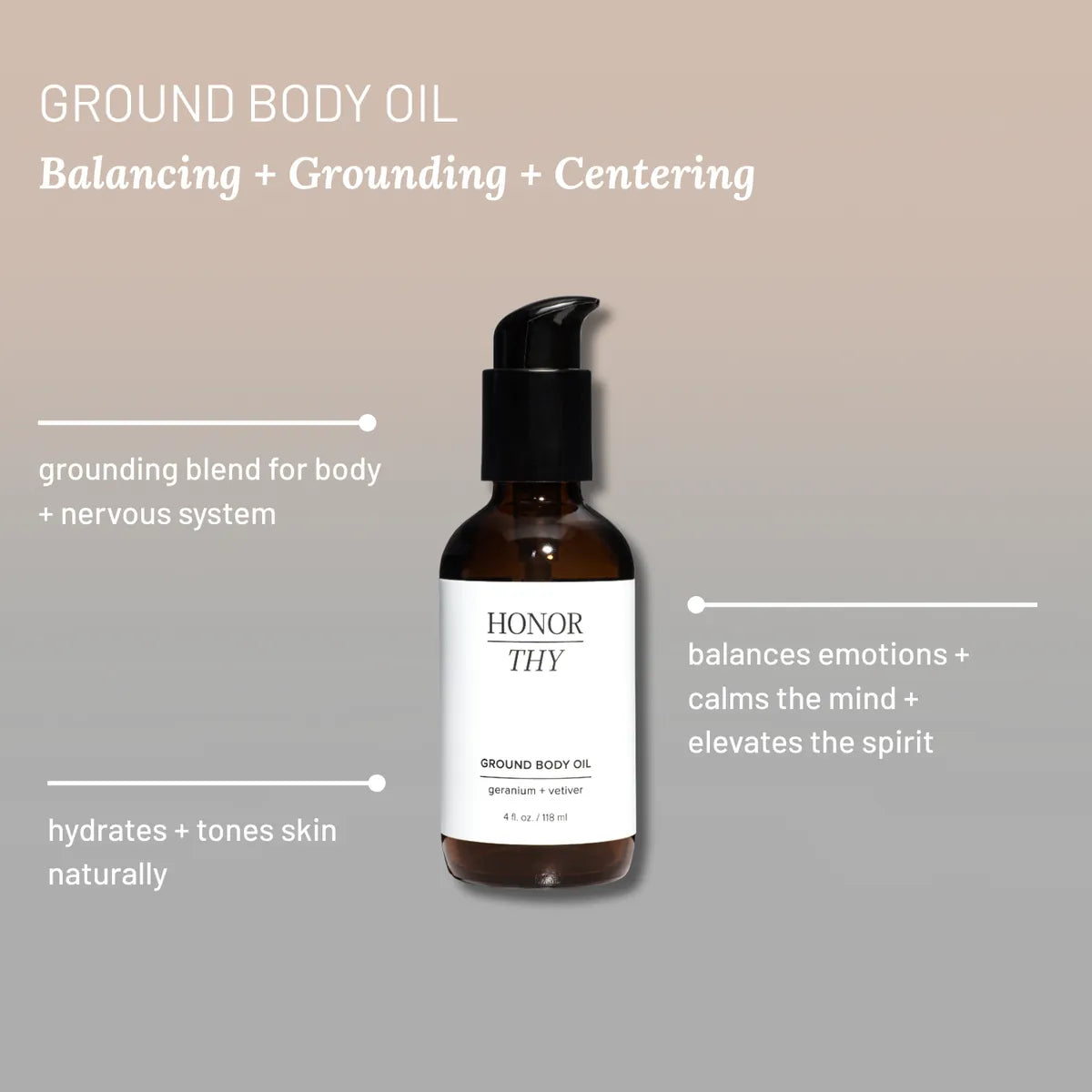 Grounding and Balancing Body Oil: Frankincense, Vetiver, Geranium, Grapefruit