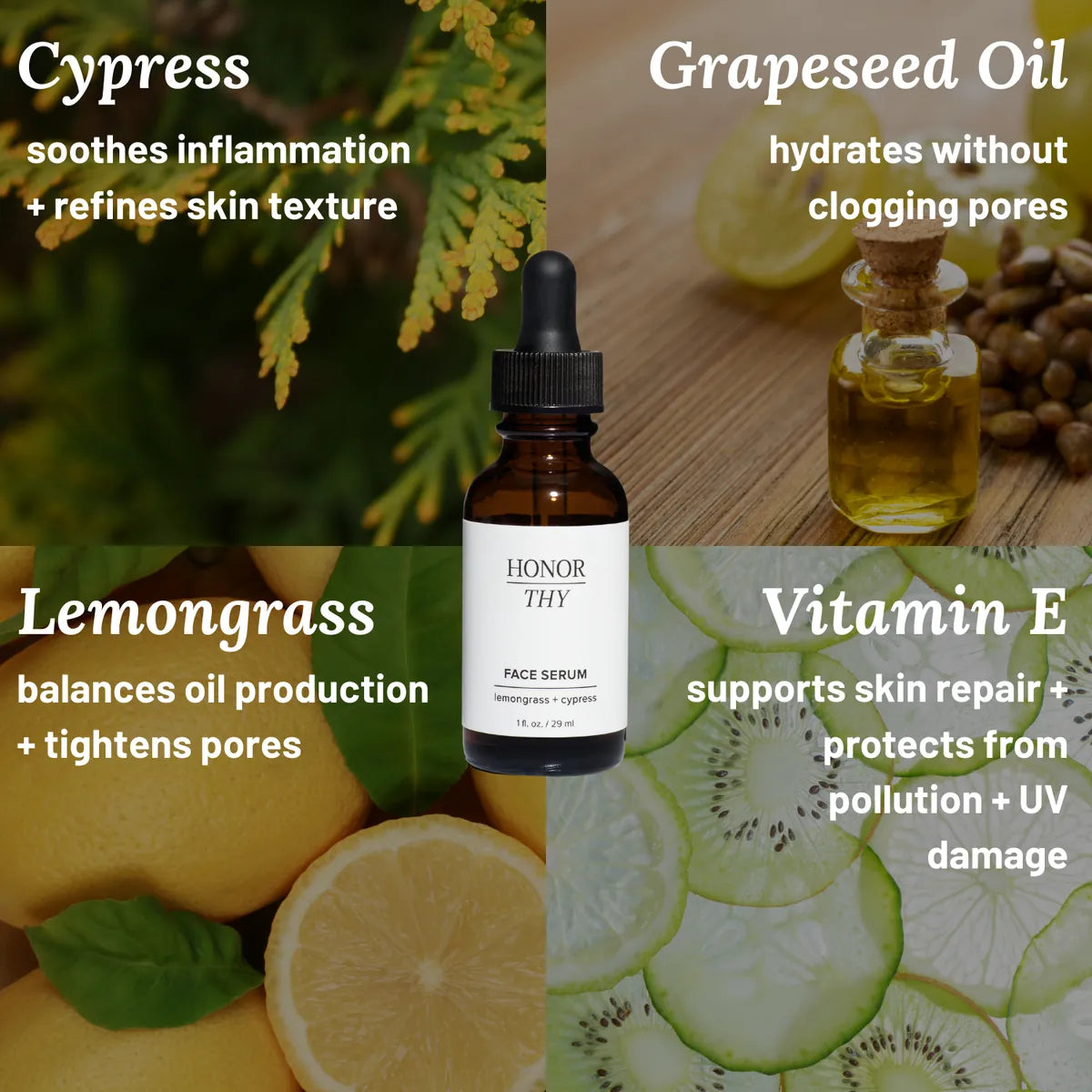 Lemongrass Cypress Face Serum & Hydrating Moisturizer: Oily/Combination Skin