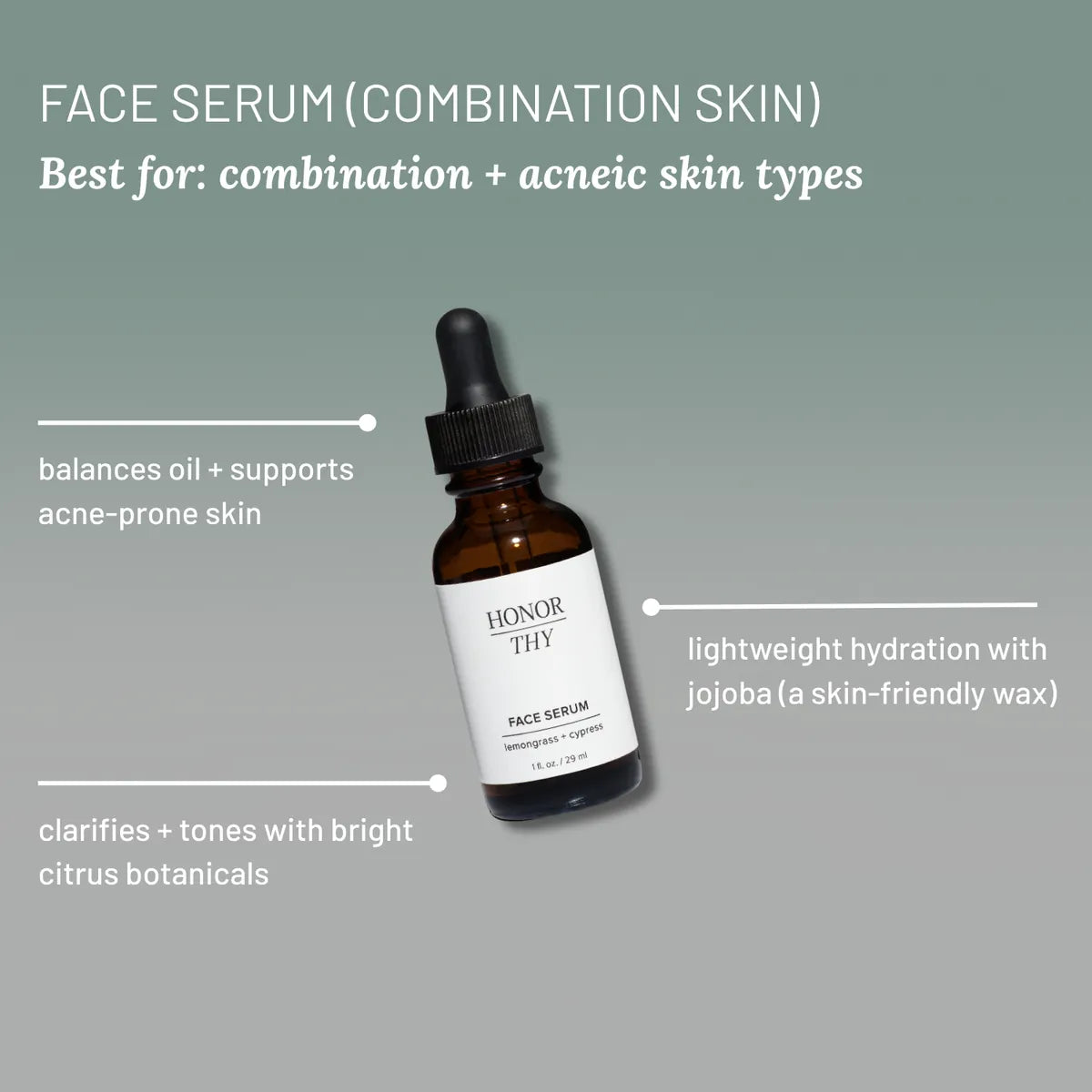 Lemongrass Cypress Face Serum & Hydrating Moisturizer: Oily/Combination Skin