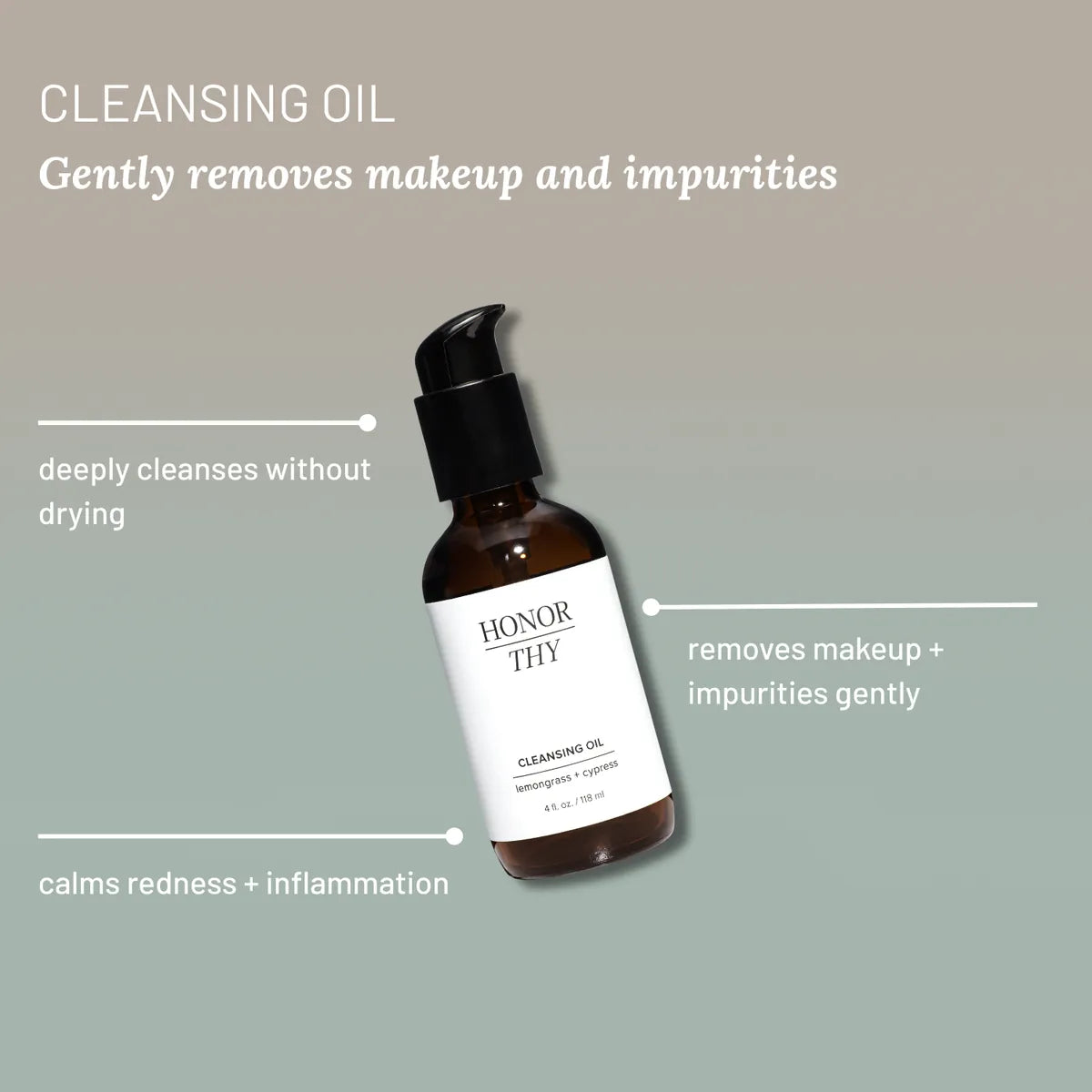 Lemongrass Cypress Makeup and Oil Cleanser: Combination/Oily Skin