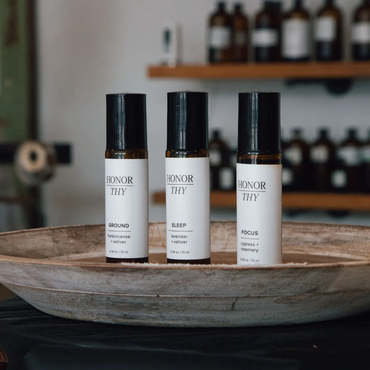 Pocket Apothecary: Sleep, Focus, and Ground w/ Leather Pouch