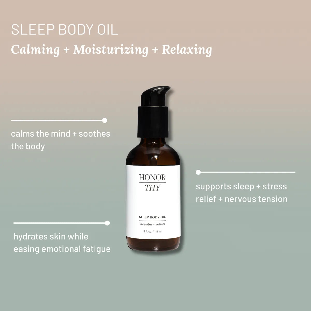 Relaxing and Calming Body Oil: Lavender, Mandarin, Vetiver