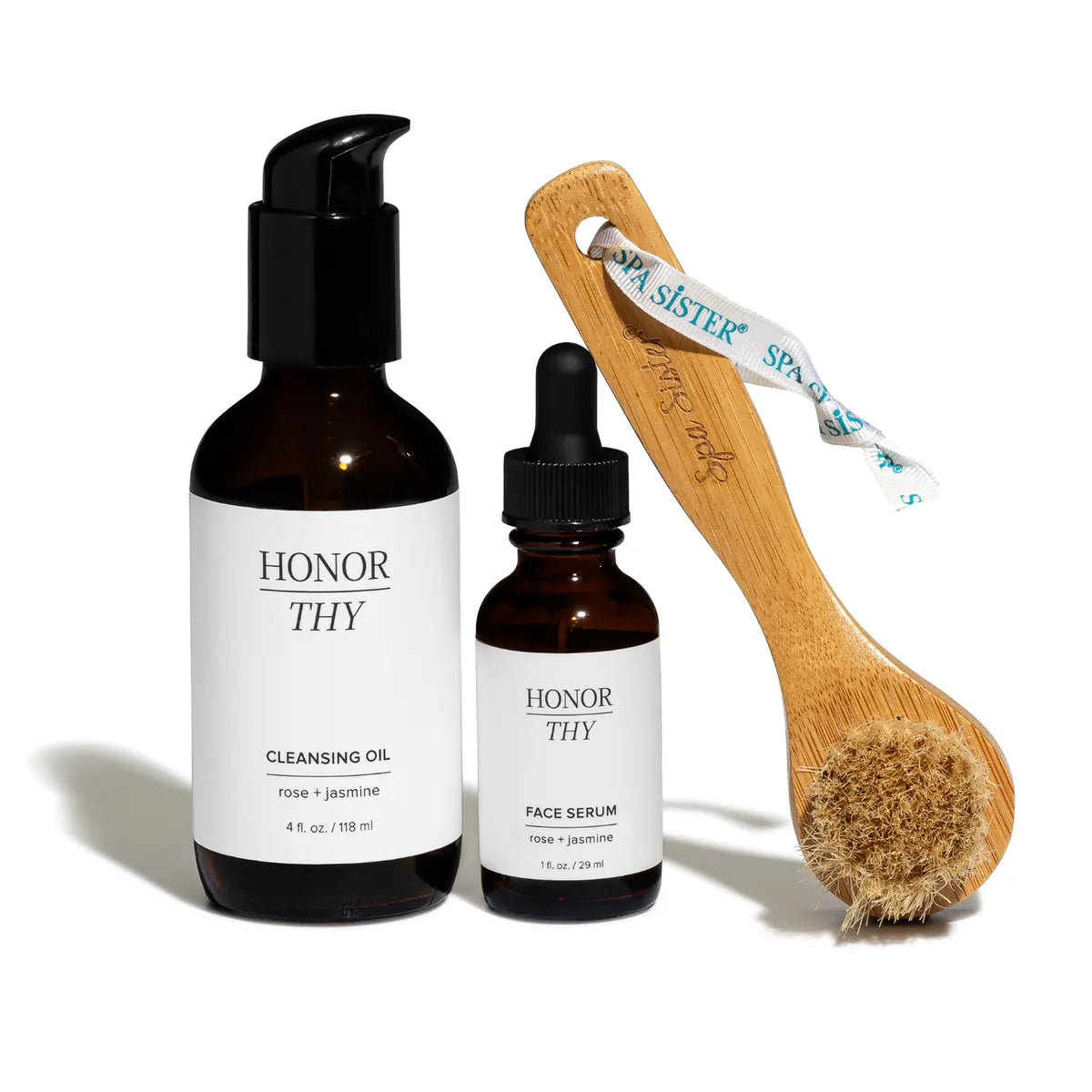 Rose Jasmine Facial Bundle (Dry Skin): Cleanse, Exfoliate, and Hydrate