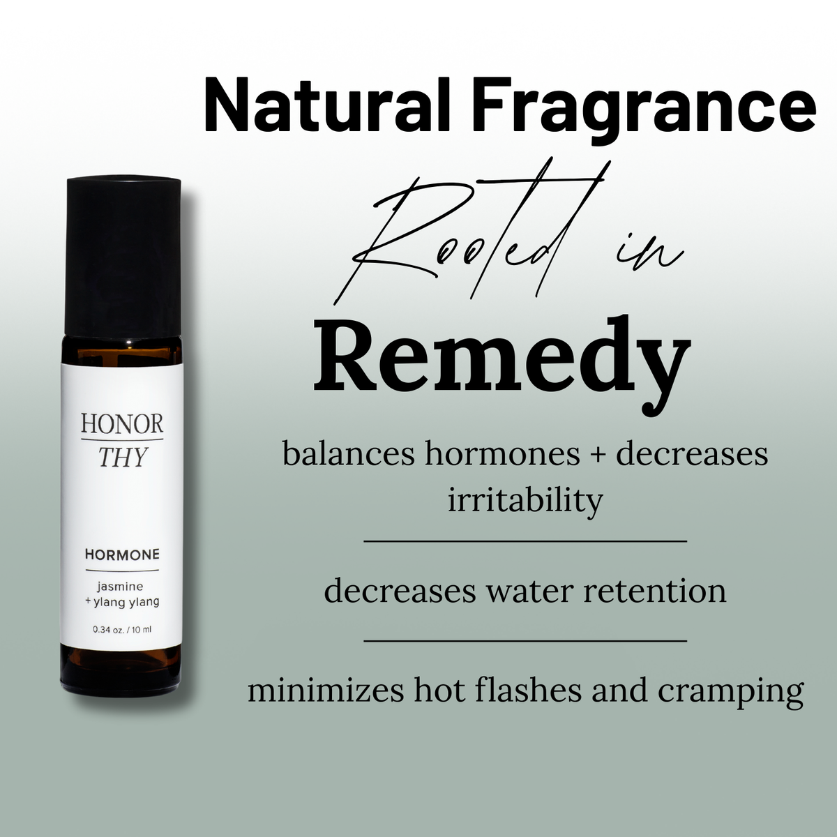 Hormone aromatherapy roll-on with pure essential oils – natural calming scent to promote relaxation, balance, and tranquility.