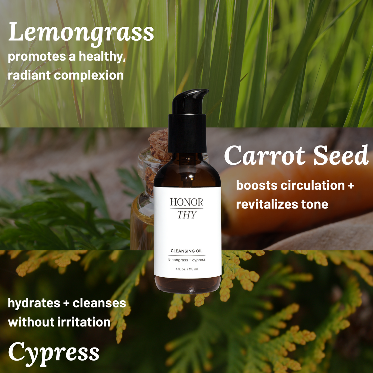 Lemongrass Cypress Makeup and Oil Cleanser: Combination/Oily Skin