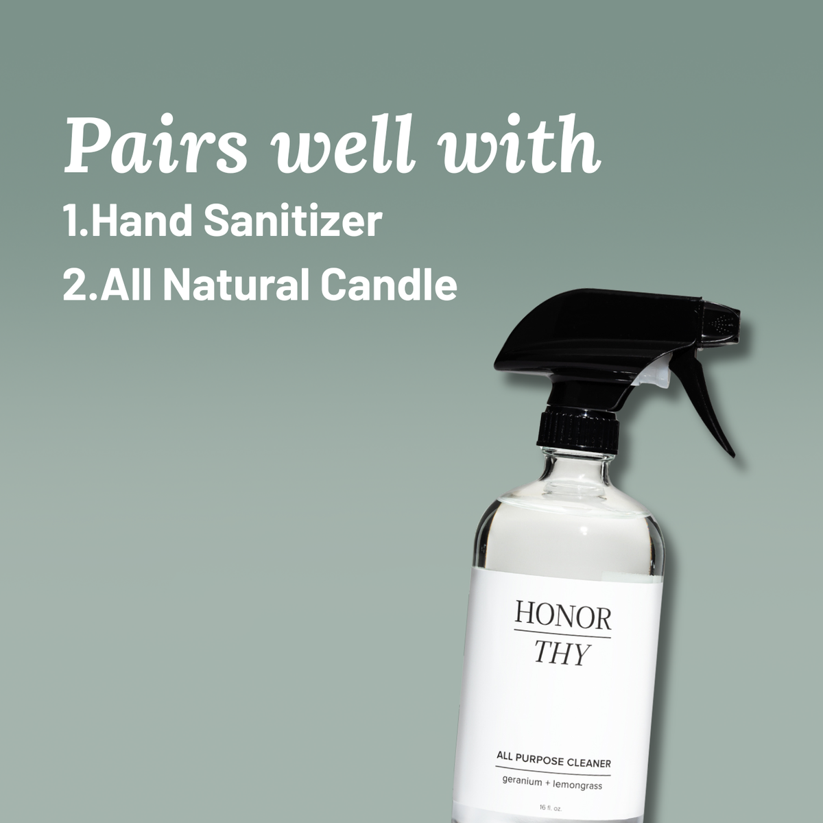 All Purpose Cleaner: Disinfecting with Geranium & Lemongrass